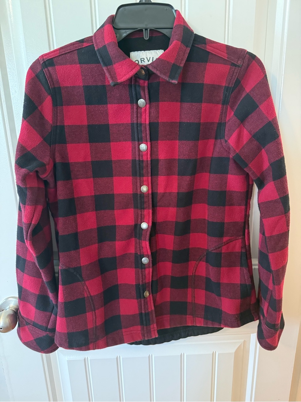 Orvis Red and Black Buffalo Plaid Shirt Jacket - Picture 1 of 6